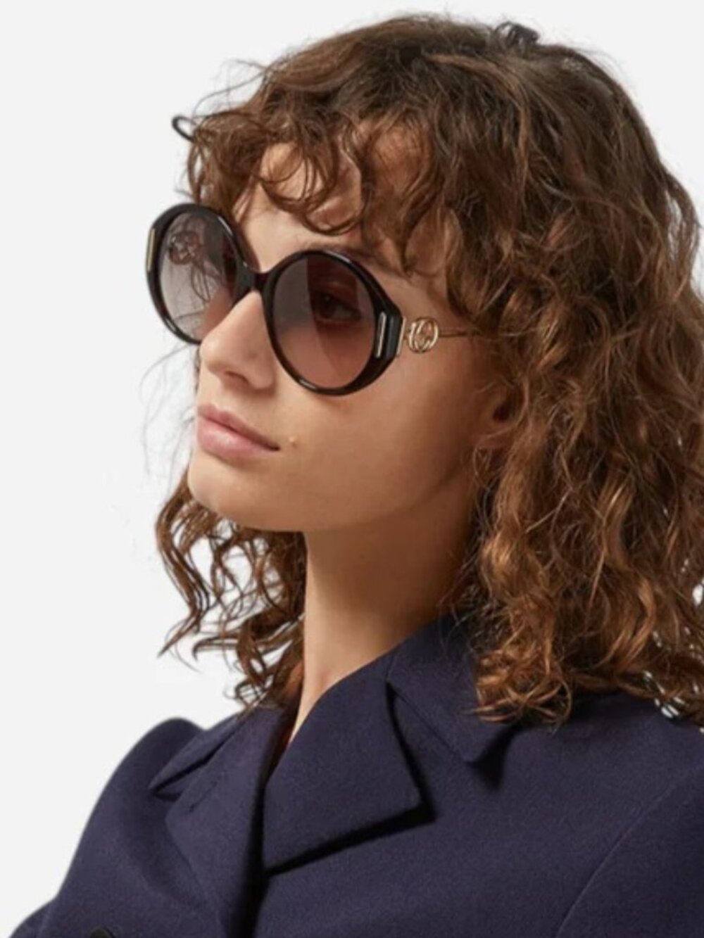 NEW GUCCI SUNGLASSES GG1202S 003 HAVANA/GOLD OVERSIZED WOMEN GUCCI EYEWEAR